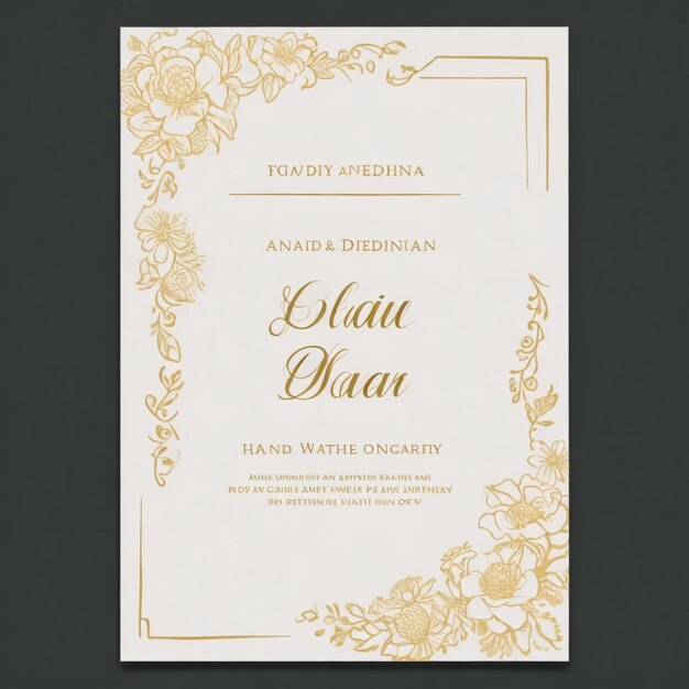 Wedding invitation template set with watercolor rose flowers and leaves decoration