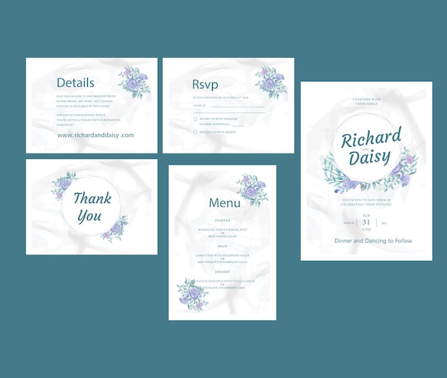 Photo wedding invitation template