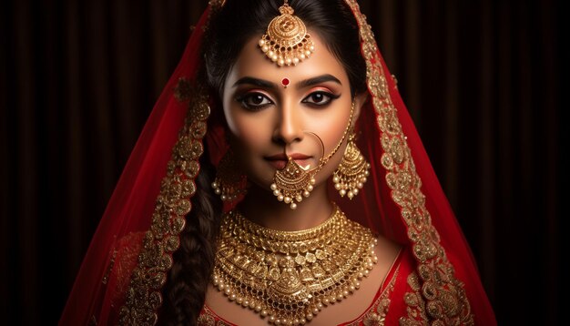 wedding jewelry of an indian bride