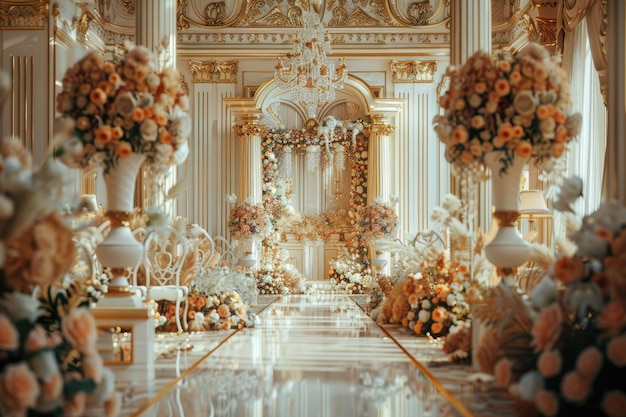 wedding in a luxurious interior