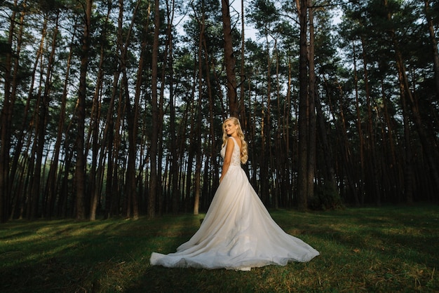 wedding photo session of a young couple