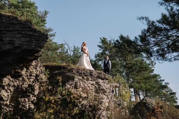 wedding photo session of a young couple