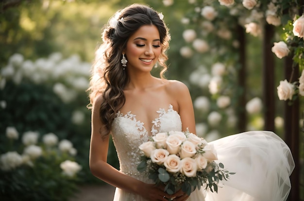 wedding Photography of a bride in white wedding dress