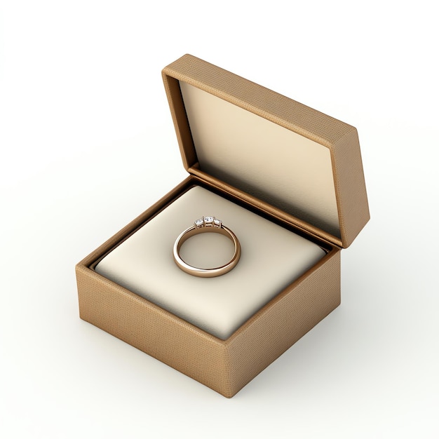 Photo wedding ring in a box