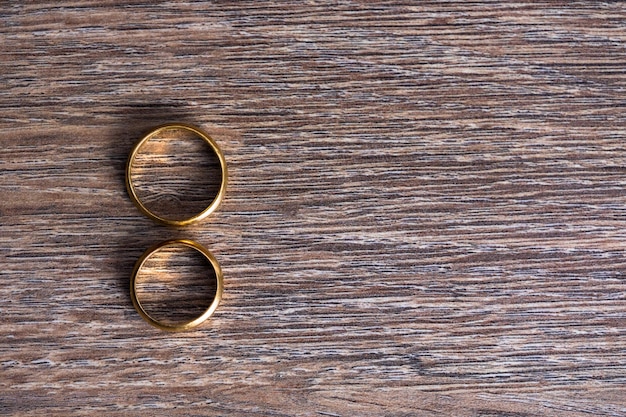 Wedding ring on the table