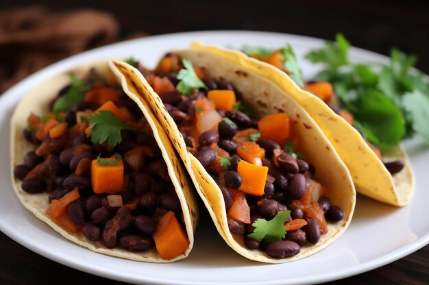 weet potato and black bean tacos