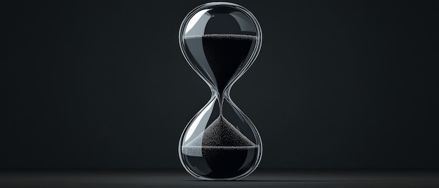 Photo the weight of time hourglass