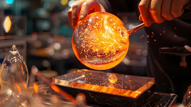 Weightless Glass Blowing in an Orbital Art Creation Workshop