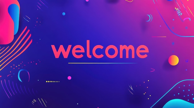 Photo welcome abstract background