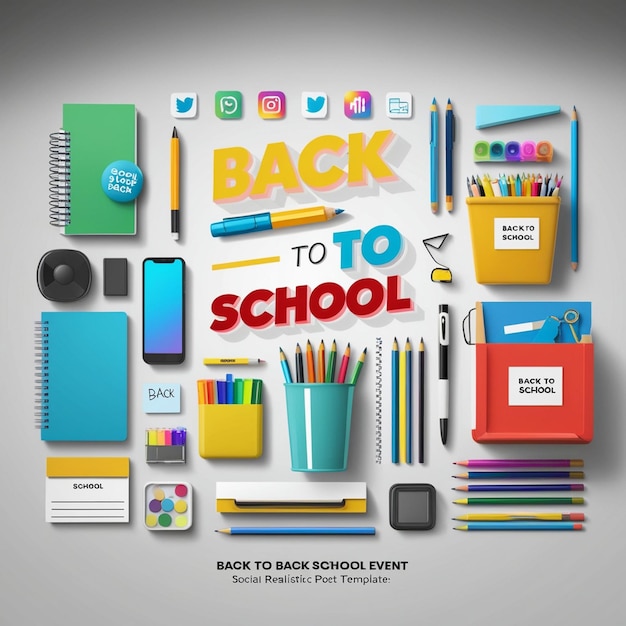 Welcome Back to school stationary background designs 2024