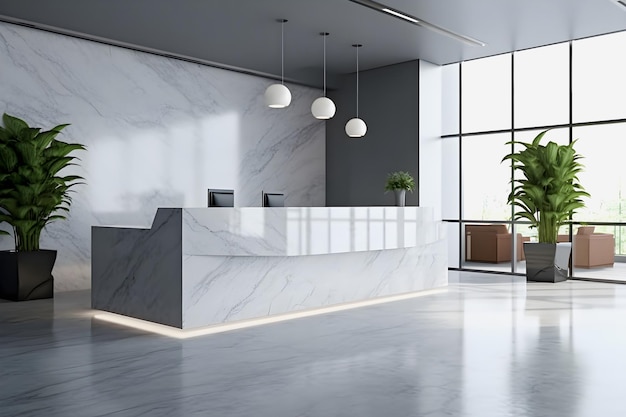 Welcome to the Future Transforming Reception Desk into Modern Office Space for Trendy Concierge Ser