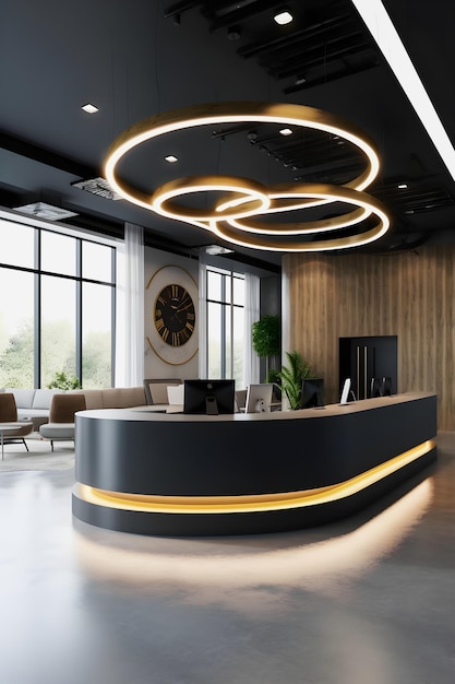 Welcome to the Future Transforming Reception Desk into Modern Office Space for Trendy Concierge Ser