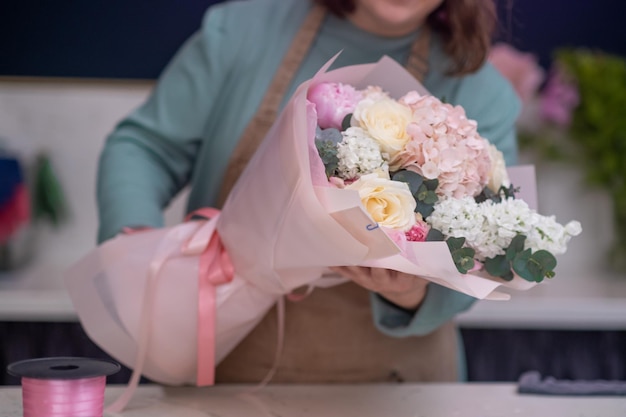 Welcome spring with a gorgeous bouquet of expertly arranged flowers from your local florist