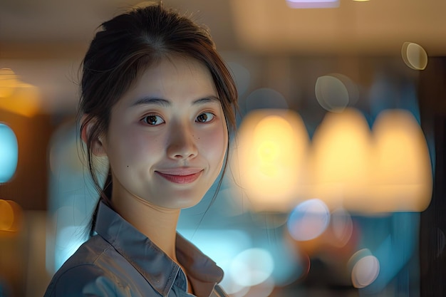 Welcoming with a smile Portrait of a young Asian woman working as a hotel receptionist