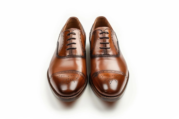 Well polished brown shoe