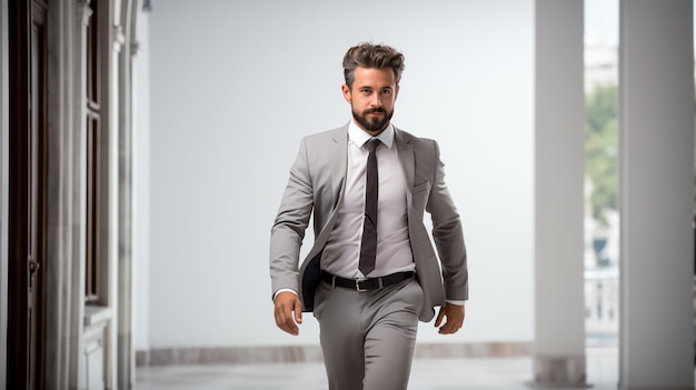 a welldressed male businessman on a bright background