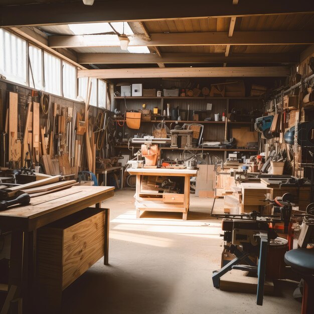 WellEquipped Carpenters Workshop Interior