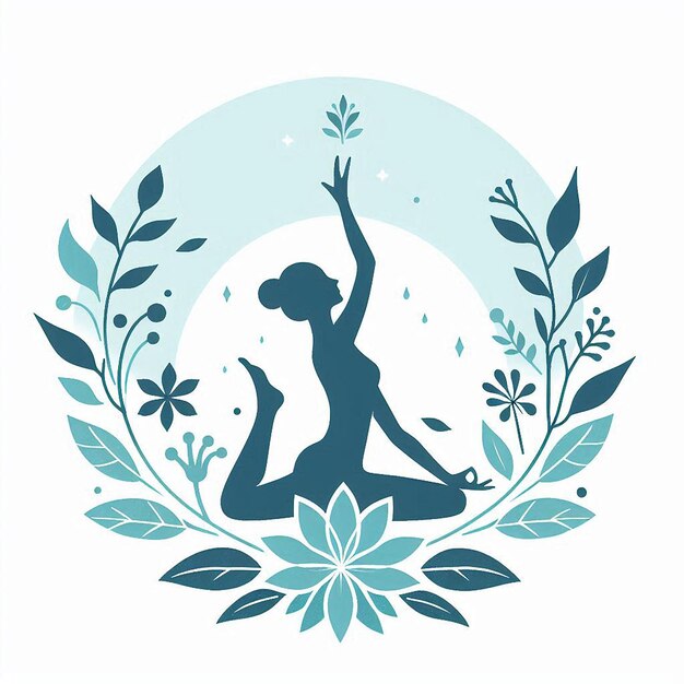 Photo wellness yoga logo design concept