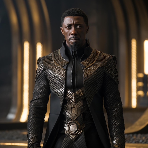 Wesley snipes as challah in black panther movie Ai generated art