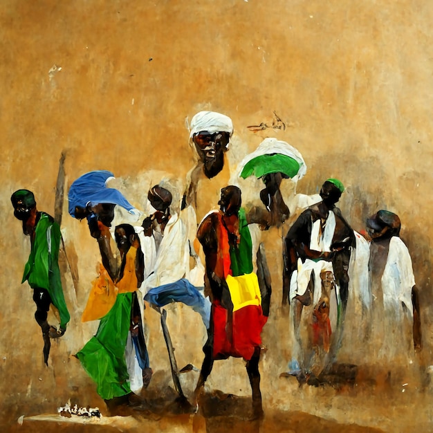 West Africa People's painted