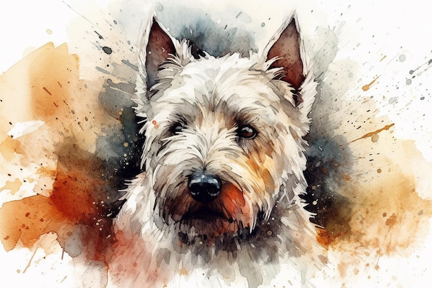 West Highland Terrier dark horse comic style