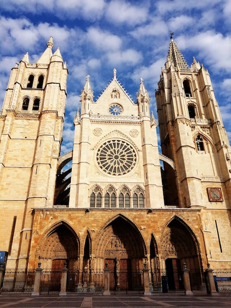 Western facade of the Cathedral of Leon