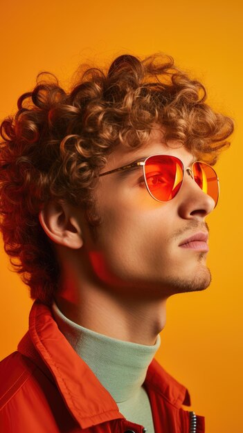 Western man with short curly hair wearing glasses