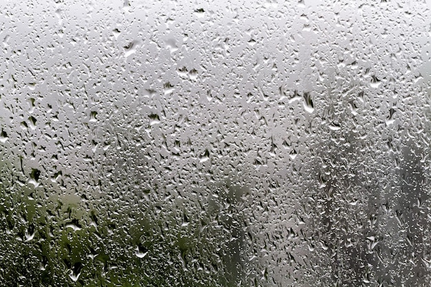 Wet window from the rain as a background