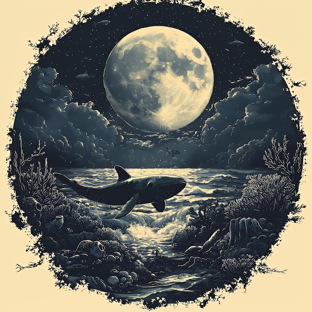 Whale Under the Moonlight