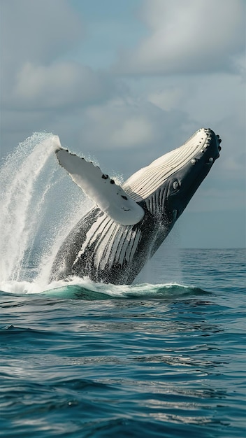 Whale above Sea