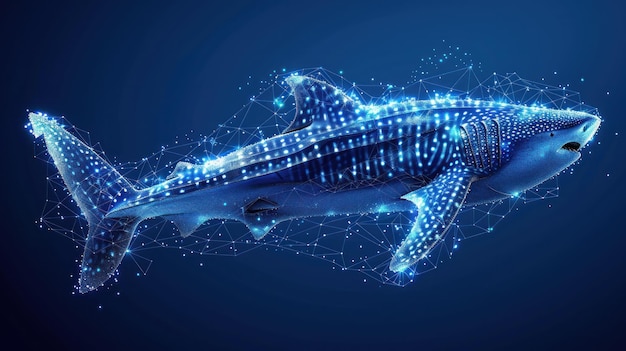 Whale Shark in Digital Art Style