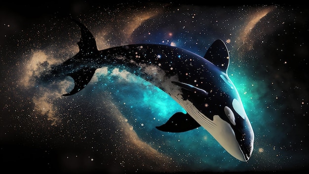 Whale in space