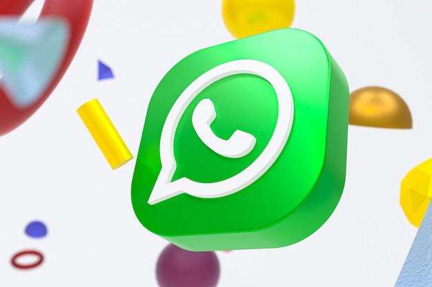 Whatsapp logo with geometry elements