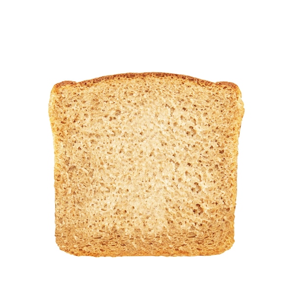 Wheat bread piece isolated on white background