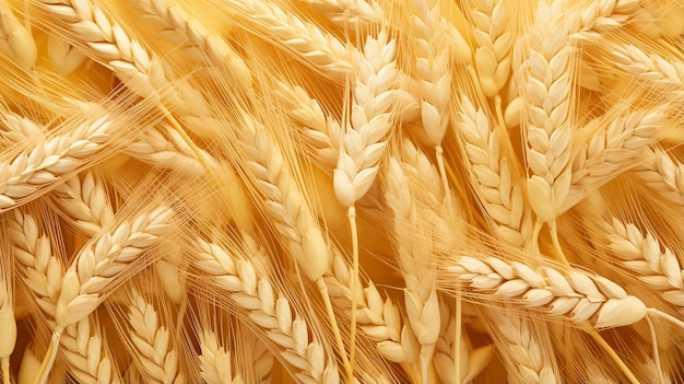 Wheat Ears Horizontal Border Seamless Pattern