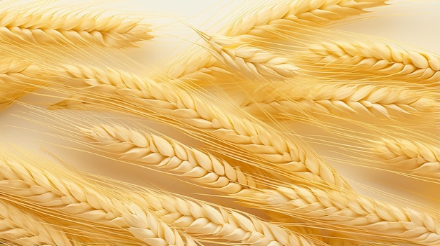 Wheat Ears Horizontal Border Seamless Pattern