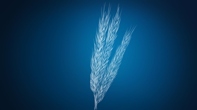 Wheat ears spikelets realistic with grains