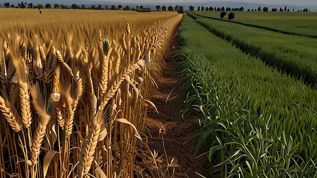 Wheat Farm Whole Grains Farming Kenya Landscapes Plants Vegetations Fields Meadows