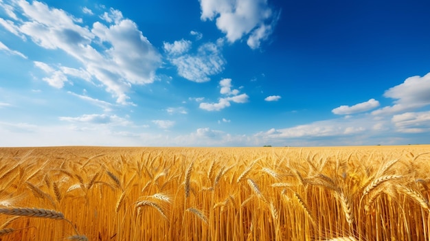 wheat field with ripe wheat