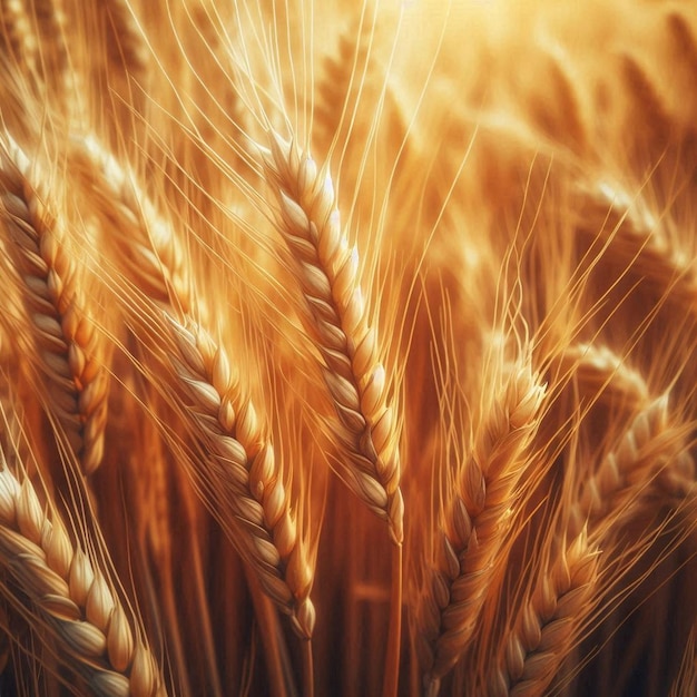 a wheat field with the sun shining through it