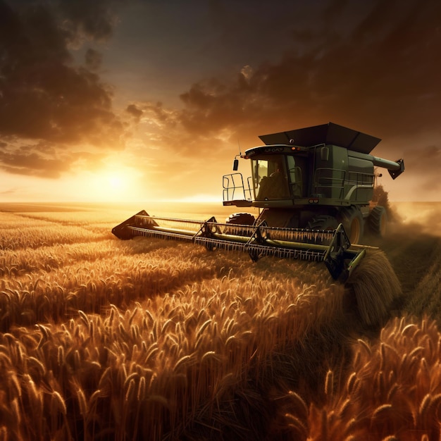 wheat harvesting