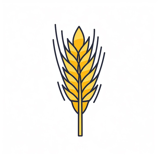 Wheat Icon Plant and Agriculture Symbol Art Logo Illustration