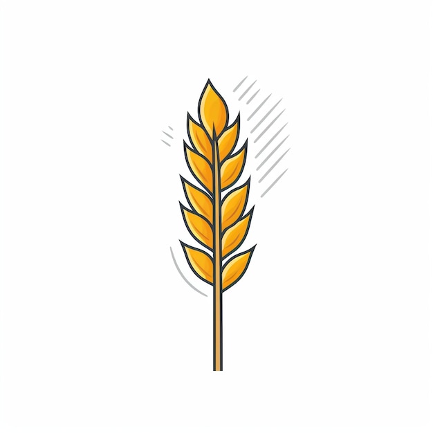 Wheat Icon Plant and Agriculture Symbol Art Logo Illustration