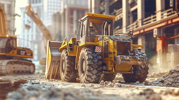 Wheel Loader Operating in Art Deco Construction