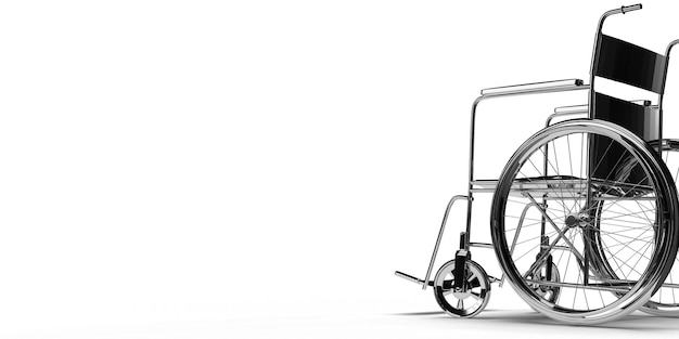 Wheelchair staircase bike accessibility object assistance therapy injury physical mobility body human for hospital clinic laboratory support accident health care patient3d render