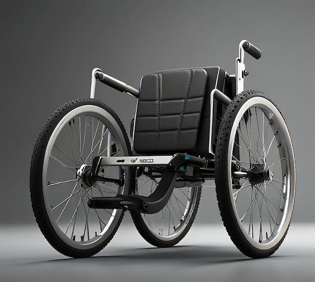 a wheelchair with the word wheel on the back