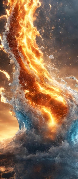 When fire and water work together to become a powerful storm jpg images for phone wallpaper