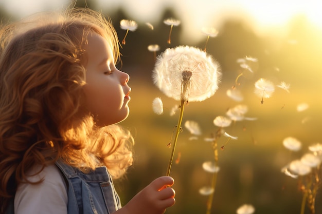 Whimsical Adventures Little Girls Embracing Summer's Outdoor Magic