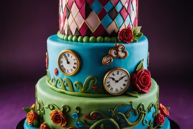 Whimsical Alice in Wonderland Cake