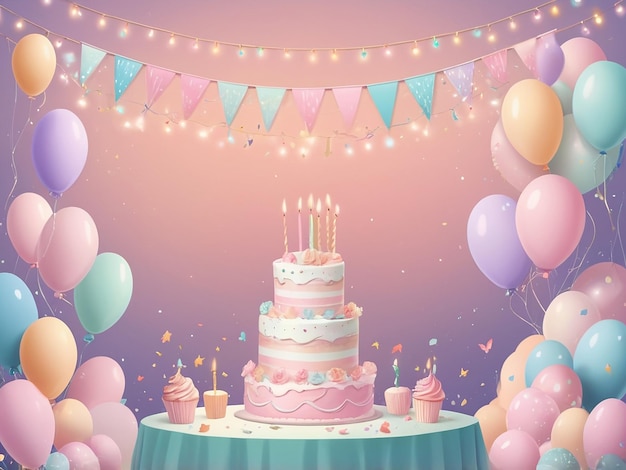 a whimsical birthday backdrop